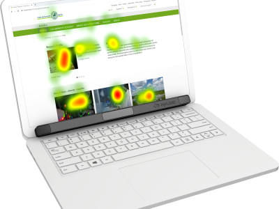 Lite eye tracker on a laptop